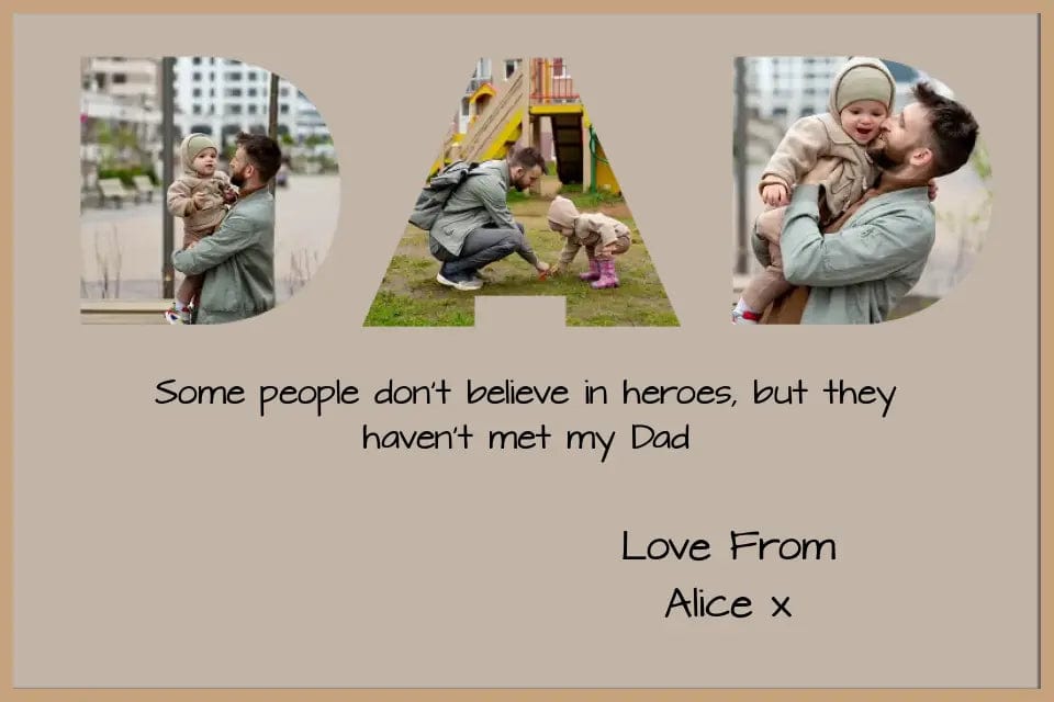 Dad Photo Upload Framed Print